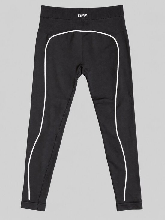 Off-White Pants - Off-White Off Stamp Seamless Legging – Black / White – M/L